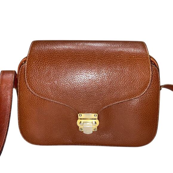 Vintage MARFORIO Brown Pebbled Geuine Leather Crossbody / Shoulder Bag - Picture 2 of 11